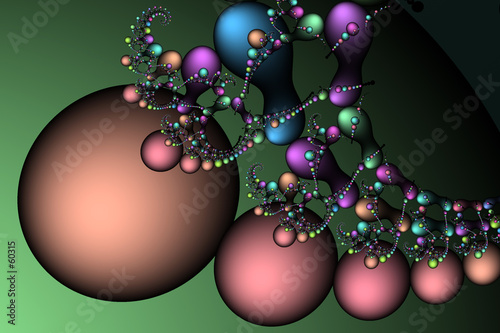 abstract colorific fractal-bubbles texture  bright