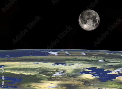 space travel- full moon looking from the earth #60583