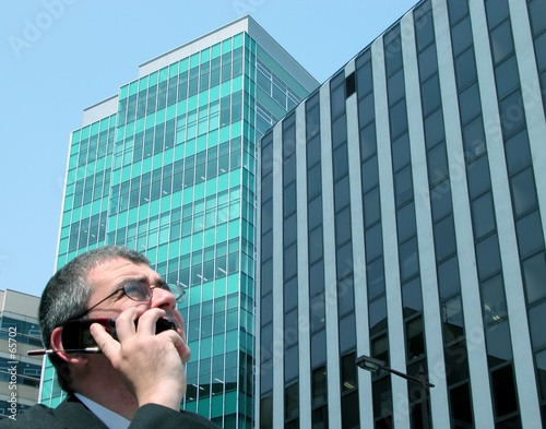 businessman in a city