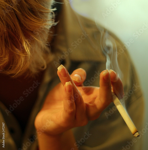 smoking woman photo
