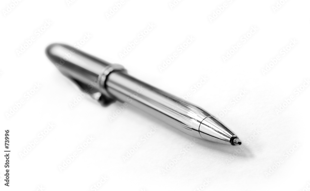 Εκτύπωση καμβά metal ballpoint pen on a white background