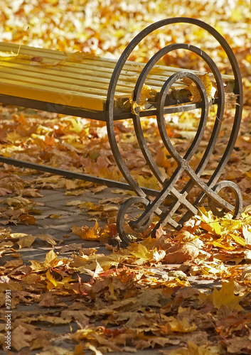 yellow bench