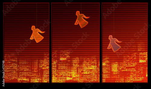 window background series. angels on the window