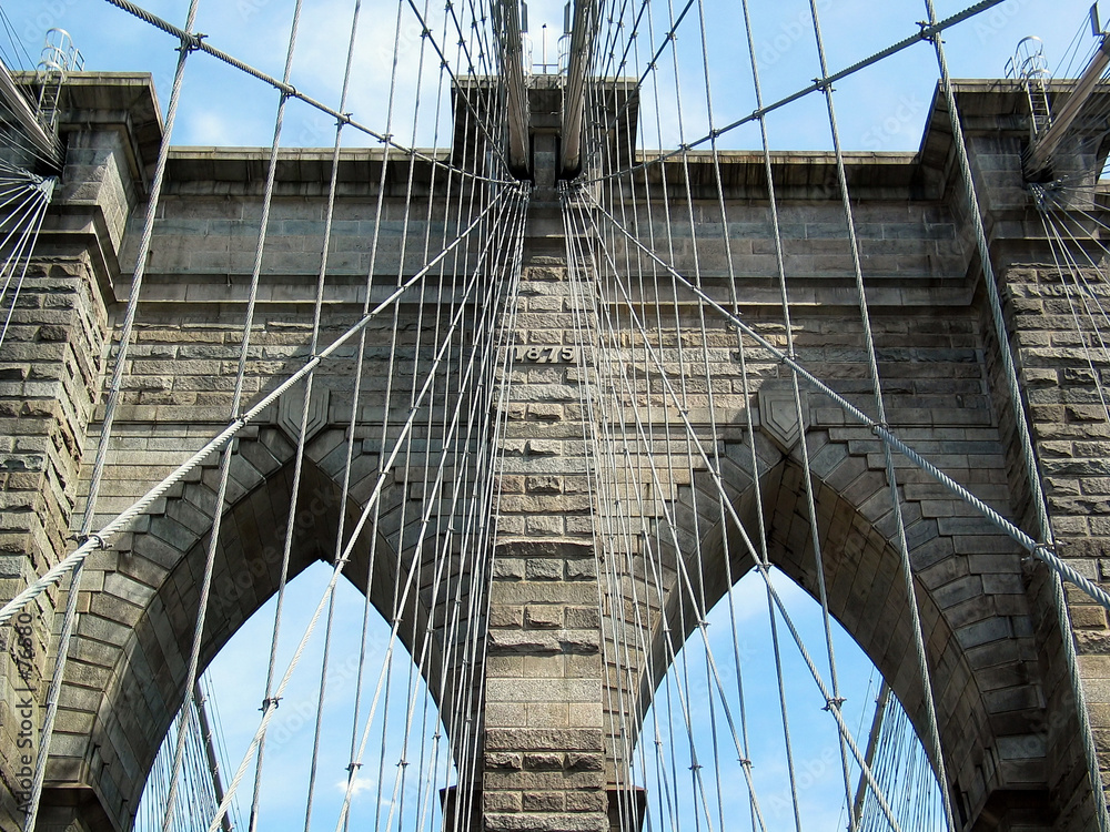 Fototapeta premium zbliżenie brooklyn bridge tower