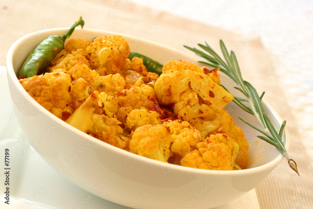 Fotografie indian food series - cauliflower