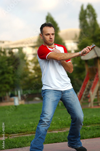 boy playing ping pong photo