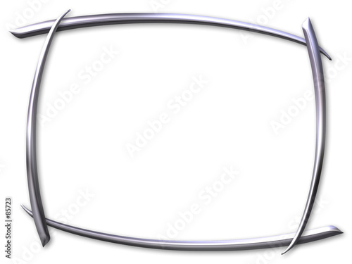 silver curved frame