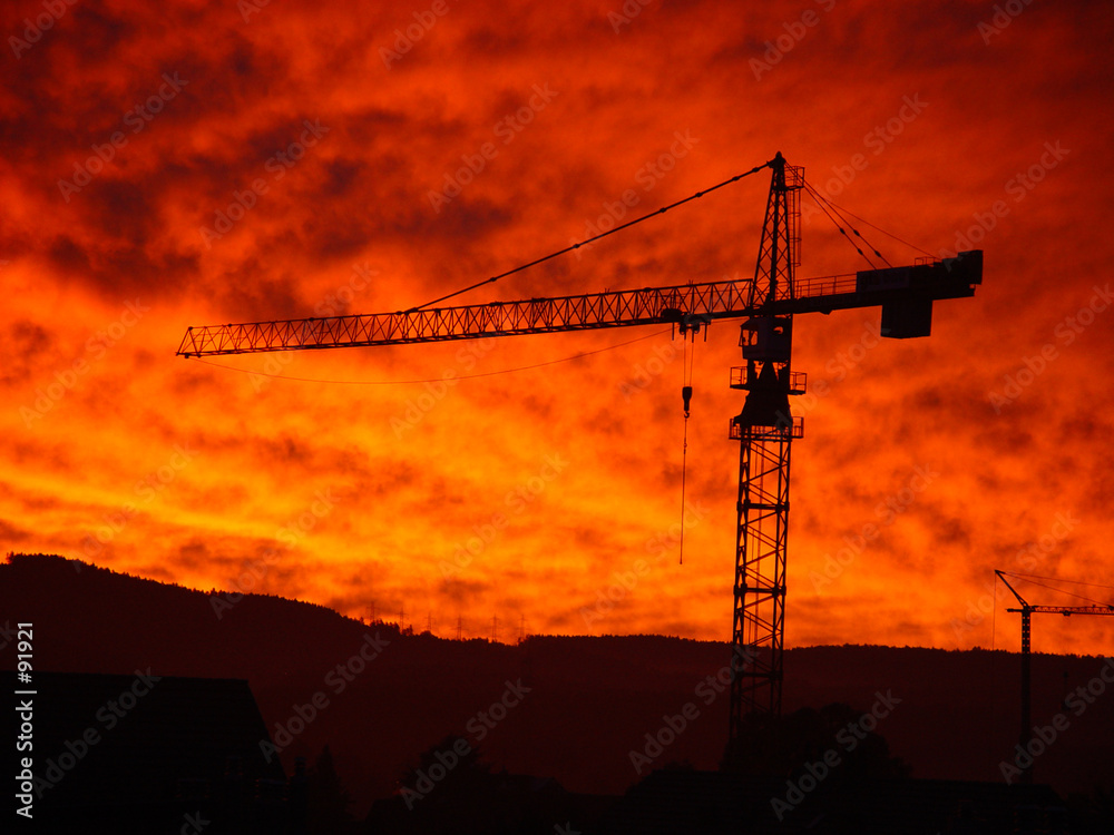 Naklejka premium burning sky