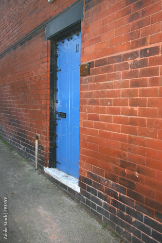 blue door