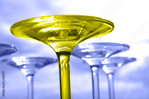 upside-down martini glasses photo