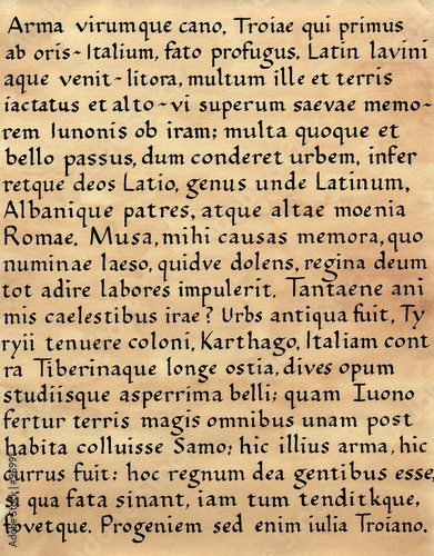 latin calligraphy (from virgil's aeneid)