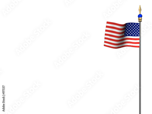 Billede på lærred u.s. flag open left