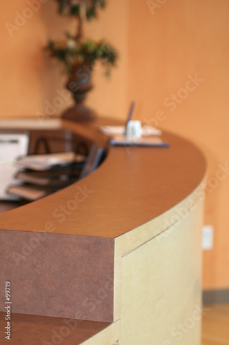 front desk in reception