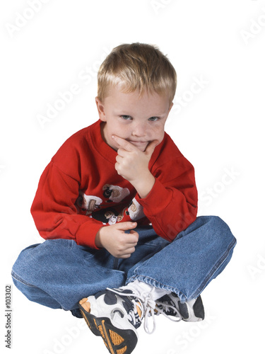 thinking boy