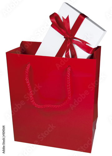 red gift bag
