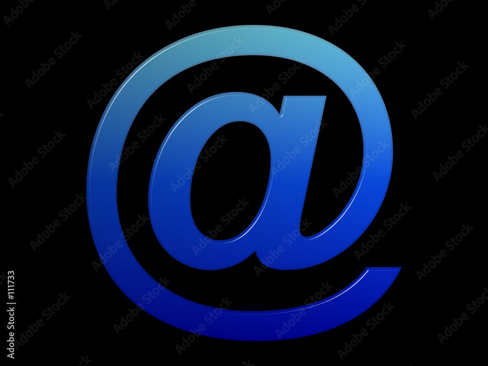 blue @ (email symbol