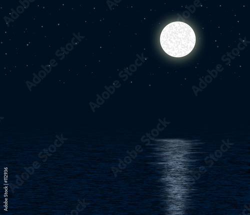 Fotografie, Obraz moonlit ocean