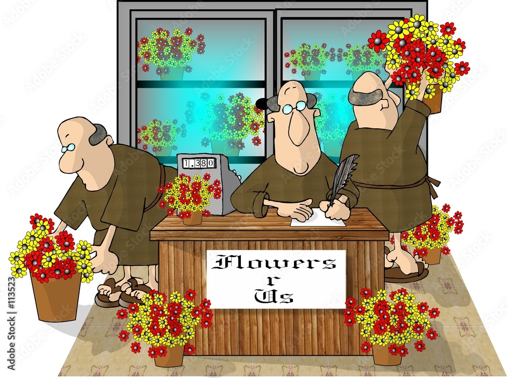 Εκτύπωση καμβά florist friars