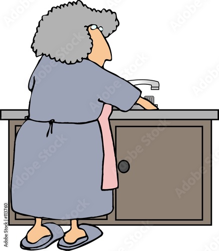 Fotografie doing the dishes