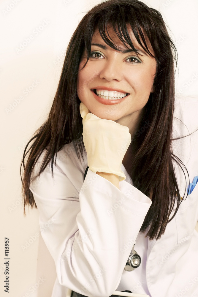 Fotografie smiling doctor or nurse