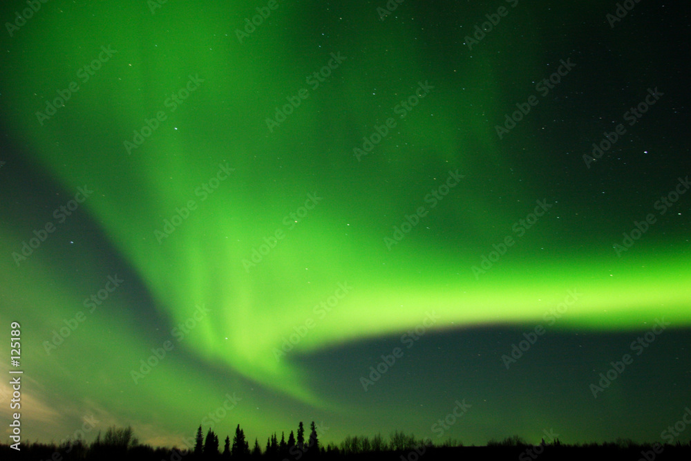 large and bright aurora arc