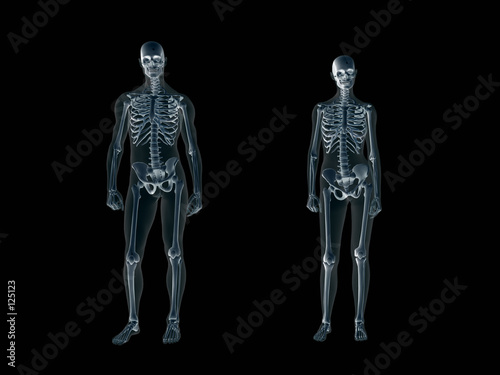 xray, x-ray of the human body man and woman.