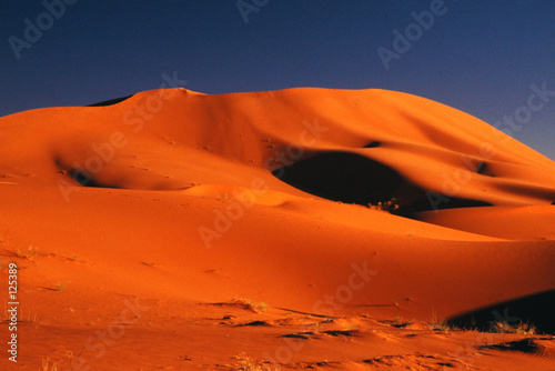 soleil couchant sur les dunes