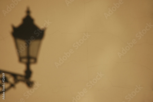 shadow of the lamp on wall