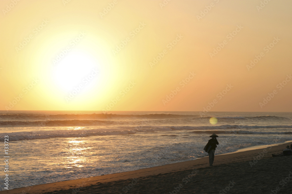 sunset kuta beach bali