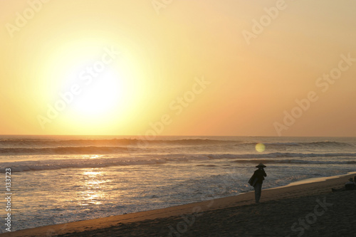 sunset kuta beach bali