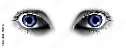 two abstract blue eyes