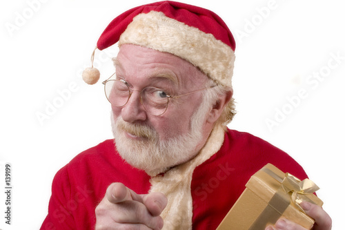 santa pointing