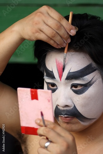 opera performer in makeup. photo