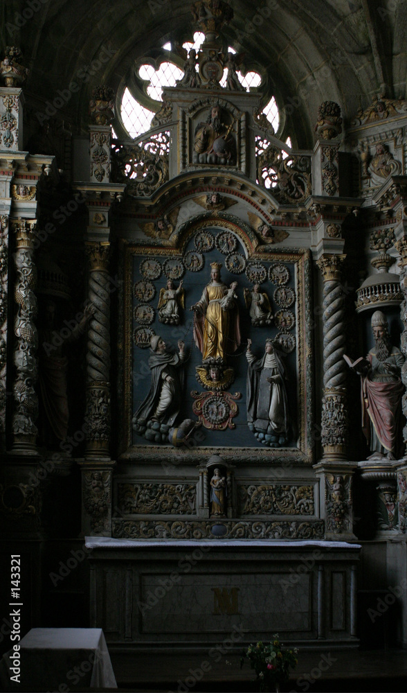 altar in an old church