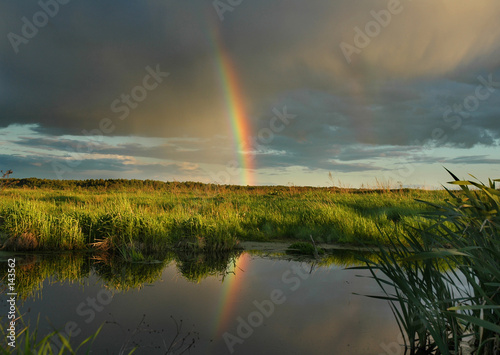 the evening rainbow.