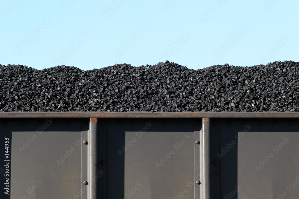 Naklejka premium coal in boxcar