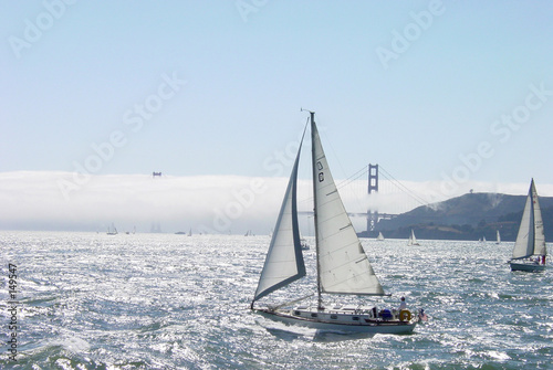 sailboat and the golden gate