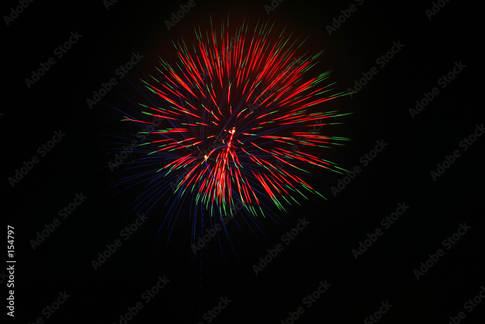 red and green fireworks display