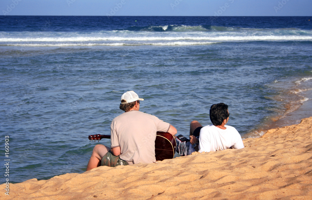 Fototapeta premium guys at the beach