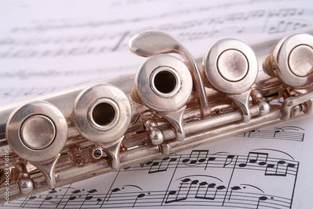 Fototapeta premium flute and sheet music