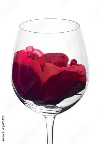 wine glasses and flower