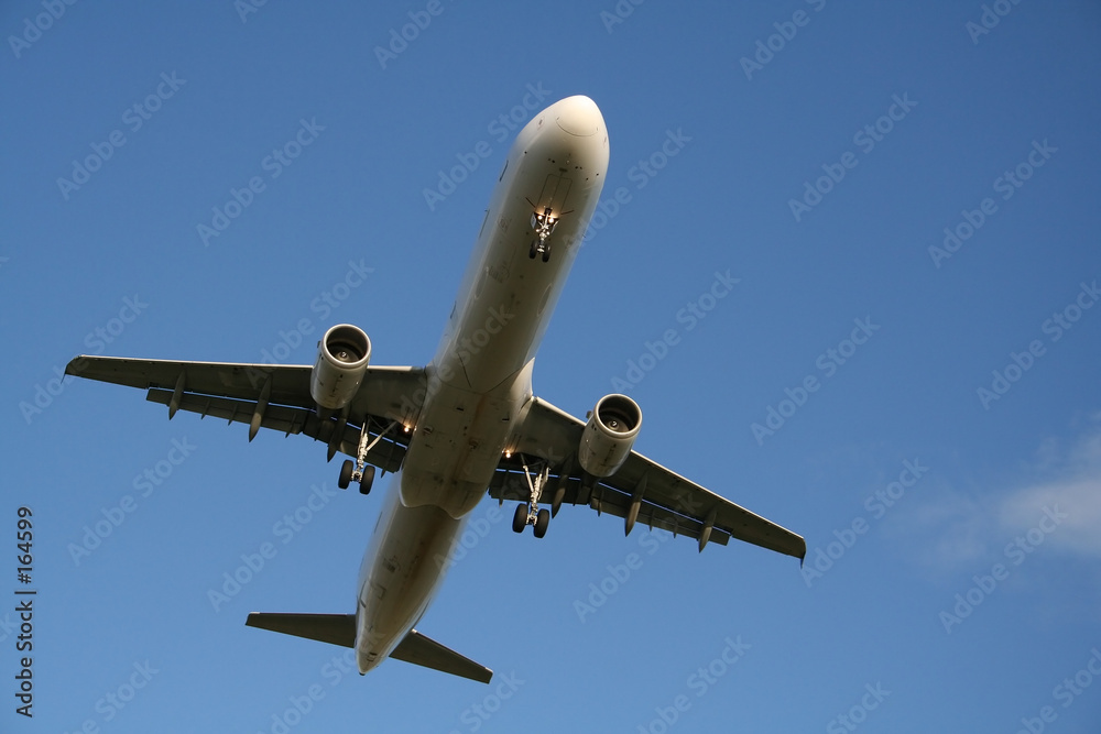 airplane arriving in vancouver