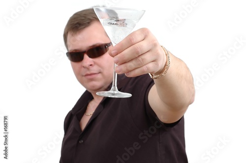 man with champagne