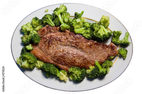 steak and broccoli