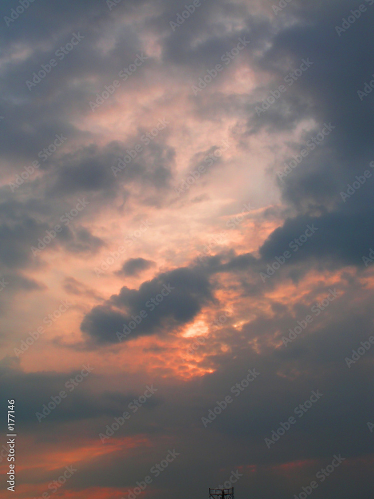 sunset cloud sky