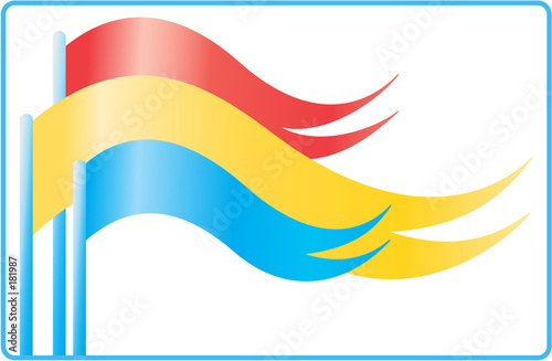 flags waving