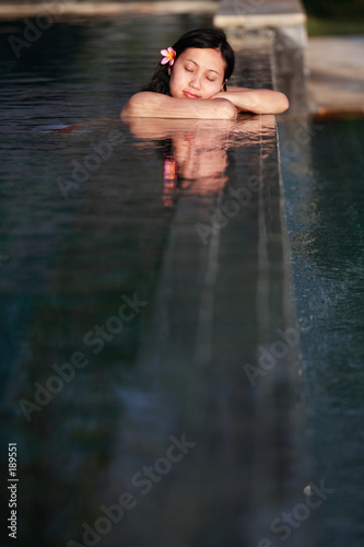 woman at swimming pool