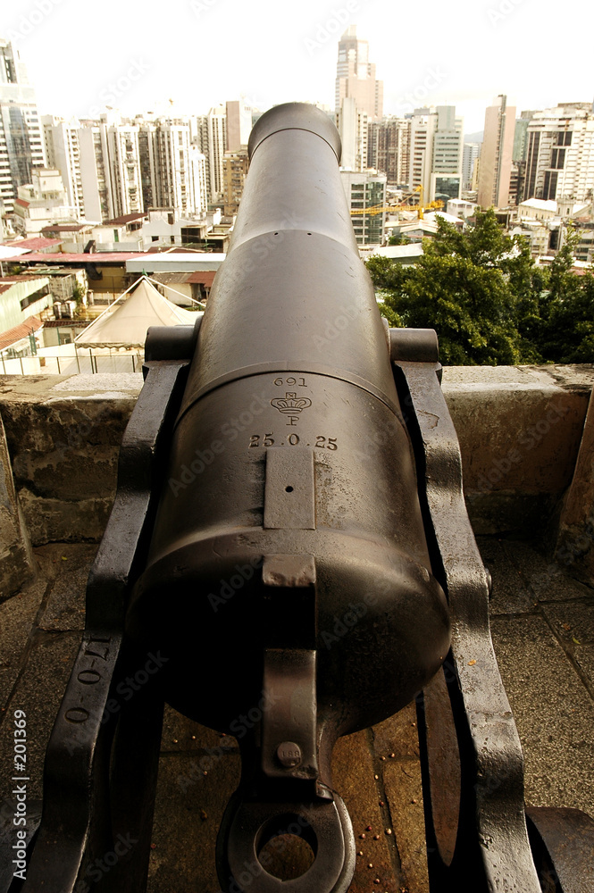 cannon of monte fort in macau