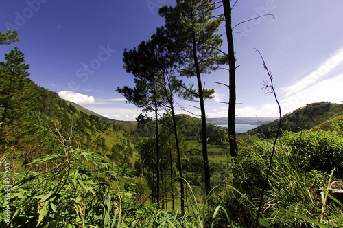 landscape near toba lake in sumatra