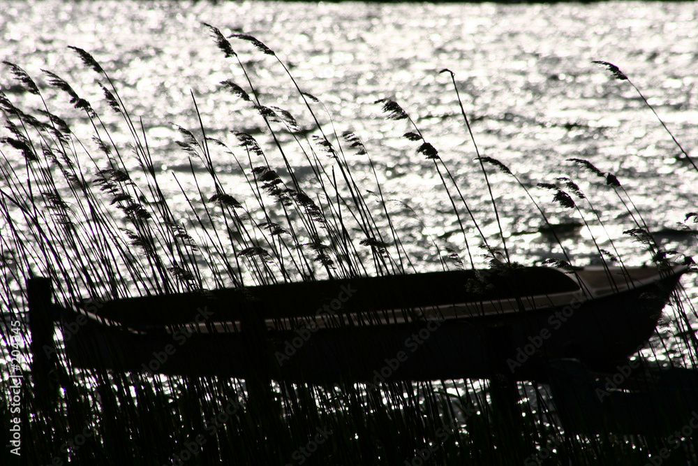 boat on a lake